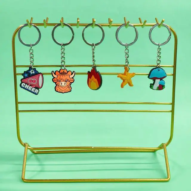 Alt view image 6 of 7 - 30/50/100/200pcs Random Different Keychains, Lot Mixed Cute Keyring for Classroom Prizes Students Incentives