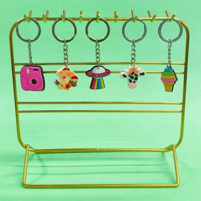 Alt view image 7 of 7 - 30/50/100/200pcs Random Different Keychains, Lot Mixed Cute Keyring for Classroom Prizes Students Incentives