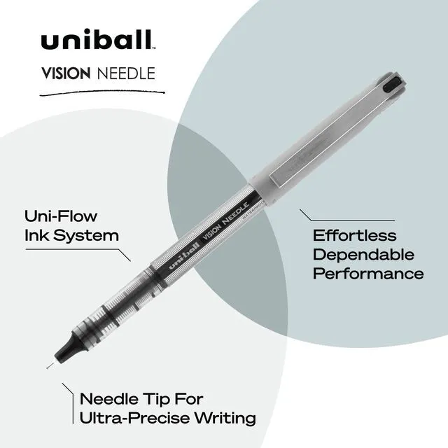 Alt view image 4 of 6 - (R) Vision(TM) Rollerball Pens, 0.7 mm, Fine Point, Gray Barrel, Black Ink, Pack Of 12, 60126