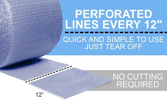 Alt view image 2 of 2 - Large roll of 90 Feet of Recycled Medium Bubble wrap for packing, moving and shipping for your business essentials. Eco friendly and made from 90% post-consumer materials by