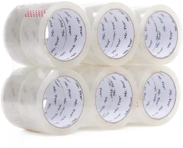 Main image of Packing Tape, 12 Pack, 2 Inch Wide, 60 Yards, Clear Heavy Duty Packing Tape for Shipping, Packaging, Moving and Storage