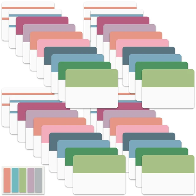 Main image of 900 PCS Book Tabs 2 Inch Sticky Index Tabs, Colored Page Markers Repositionable Tags,Reading Tabs,Self Adhesive Tape Flags for Books, Binders, Notebook and File Folders,Smooth Writing