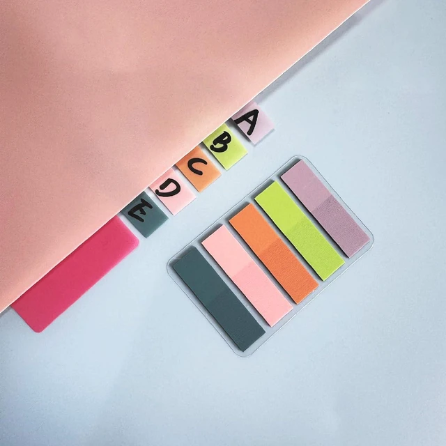 Alt view image 5 of 7 - 900 PCS Book Tabs 2 Inch Sticky Index Tabs, Colored Page Markers Repositionable Tags,Reading Tabs,Self Adhesive Tape Flags for Books, Binders, Notebook and File Folders,Smooth Writing