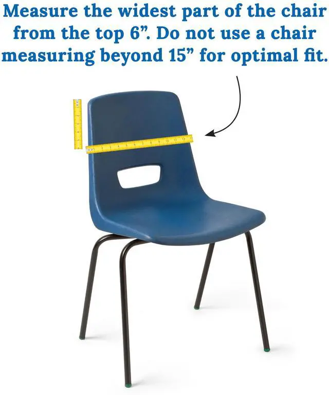 Alt view image 5 of 7 - Chair Pockets for Classroom, Yellow & Blue, 6-Pack Durable 15x19" Chairback Buddy for Classroom Supplies, Desk Buddy Pocket Organizer with Name Tag, Back of Chair Storage