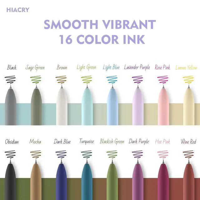 Alt view image 6 of 7 - 16Pcs Colorful Gel Pens - 0.7mm Fine Point Colored Ink Fidget Pens Smooth Writing Quick-Dry Pens,No Smear, Journaling, Note Taking, Drawing, School, Office, Men & Women (Vintage+Morandi)