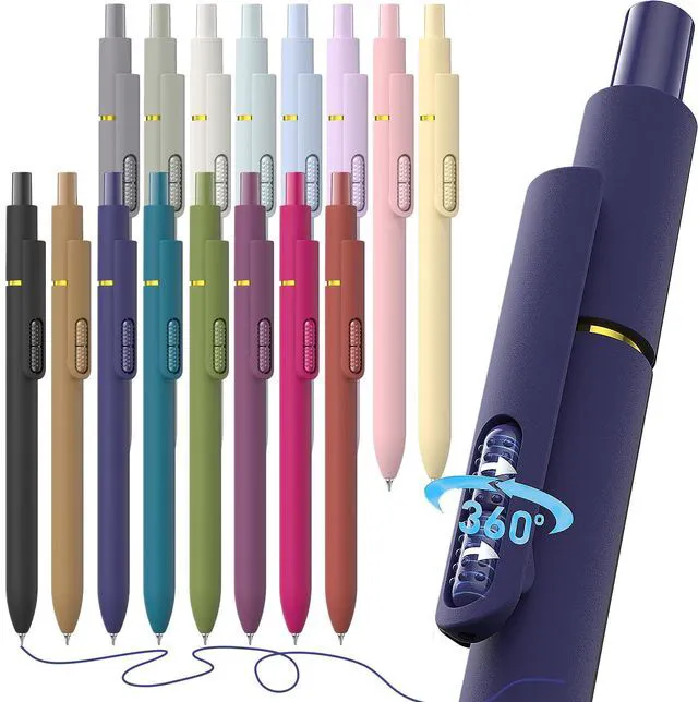 Main image of 16 Pcs Gel Pens - 0.7mm Fine Point Quick-Dry Blue Ink Fidget Pens Smooth Writing, No Bleed, No Smear,Note Taking Journaling,School Office Supplies for Men & Women (Vintage + Morandi 16Pcs)