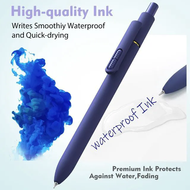 Alt view image 5 of 7 - 16 Pcs Gel Pens - 0.7mm Fine Point Quick-Dry Blue Ink Fidget Pens Smooth Writing, No Bleed, No Smear,Note Taking Journaling,School Office Supplies for Men & Women (Vintage + Morandi 16Pcs)
