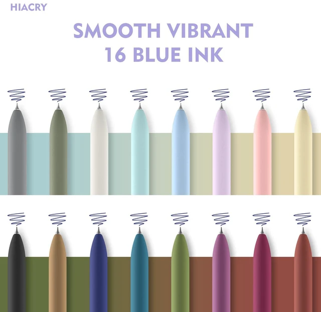 Alt view image 7 of 7 - 16 Pcs Gel Pens - 0.7mm Fine Point Quick-Dry Blue Ink Fidget Pens Smooth Writing, No Bleed, No Smear,Note Taking Journaling,School Office Supplies for Men & Women (Vintage + Morandi 16Pcs)