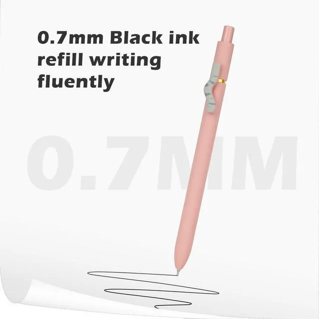 Alt view image 4 of 7 - Cute Cat Pens Set,12 Pcs 0.7mm Quick Dry Ink Colored Gel Pens Fine Point Smooth Writing Pens for Journaling and Coloring,Kawaii Cat Lover Gifts for Women,Christmas Stocking Stuffers