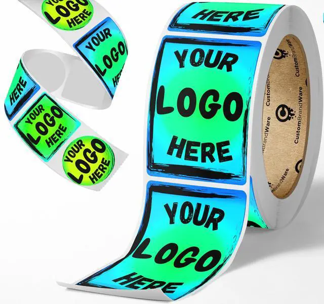 Main image of Build Your Own Stickers - Any Design Or Logo - Personalize Business - 50+ Roll - Multi Shapes, Sizes, Backgrounds, Text - Gloss/Matte Labels (3x2 inch Rectangle)