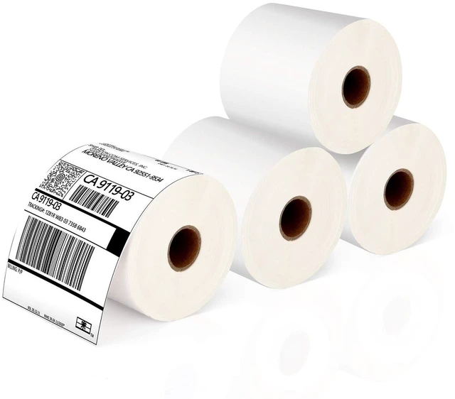 Main image of Thermal Shipping Labels 4x6-350 Labels(4 Rolls), Compatible with Rollo, Brother, Zebra and Most Thermal Printer, Perforated, Commercial Grade, Doesn't Compatible with Dymo