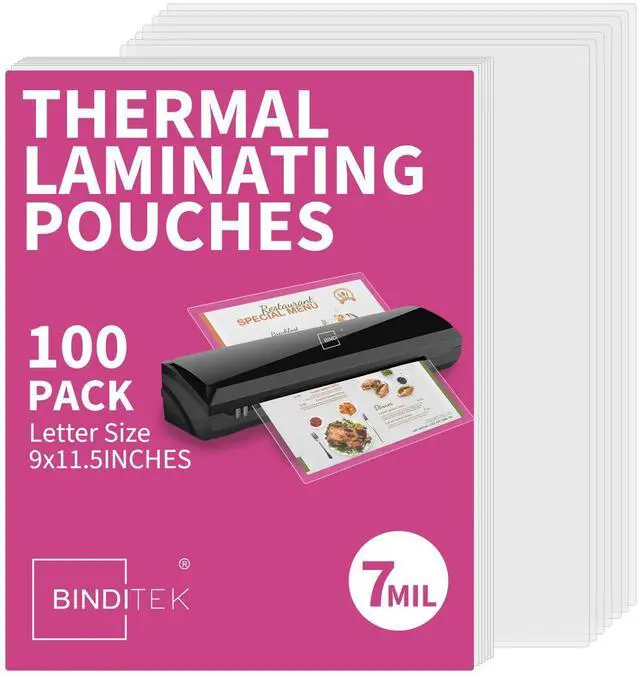 Main image of 7 Mil Thermal Laminating Pouches, 9x11.5 Inches, 100 Pack, Glossy Laminating Sheets for Letter Size, Hold 8.5 x 11 Inches, Ultra Clear, Glossy, Heat Seal, School Office Supplies