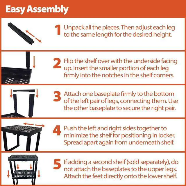 Alt view image 5 of 6 - Locker Organizer Shelf Adjustable Width and Height, Stackable, Ideal Locker Shelf for School, Office, Gym Lockers, or Even Kitchen Cabinets & Under Sink Organization (Magenta)