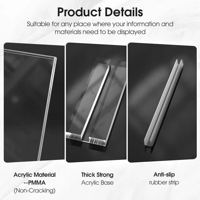 Alt view image 5 of 7 - Acrylic Sign Holder 8.5" x 11" Acrylic Stands for Display, 30 Pack Clear Acrylic, Double Sided Display, Stable Tabletop Design, Quick Sign Changes, Fits Offices, Events And Retail Spaces