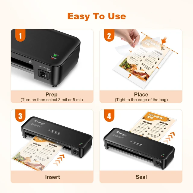Alt view image 3 of 7 - 9-Inch 4-in-1 Laminator Kit with Cutter, Rounder & 40 Pouches Includes paper cutter, corner rounder, patented anti-jam tech, 3-min warm-up, perfect for teacher office school business