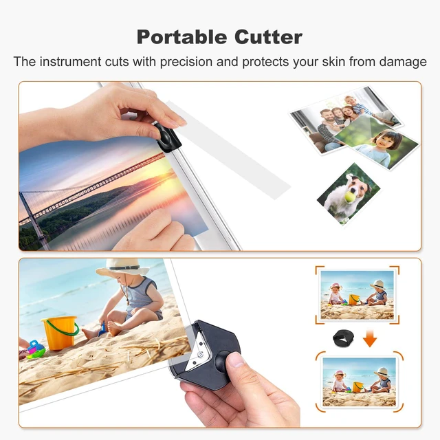 Alt view image 4 of 7 - 9-Inch 4-in-1 Laminator Kit with Cutter, Rounder & 40 Pouches Includes paper cutter, corner rounder, patented anti-jam tech, 3-min warm-up, perfect for teacher office school business
