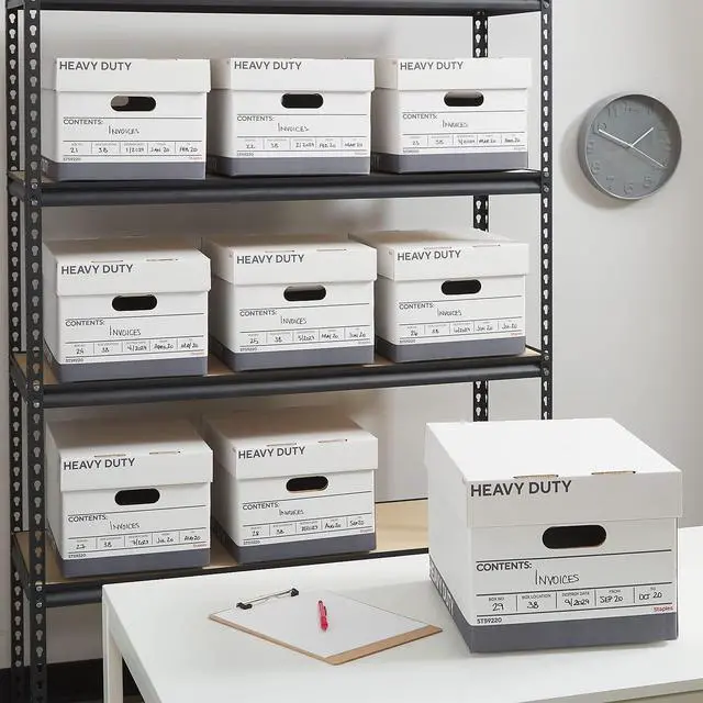 Alt view image 7 of 7 - Triple Wall Heavy Duty File Box, Lift-Off Lid, 12/Carton White/gray boxes for letter or legal documents in bulk storage settings