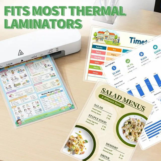 Alt view image 7 of 7 - 10 Mil Thermal Laminating Pouches, 9x11.5 Inches, 50 Pack, Glossy Laminating Sheets for Letter Size, Hold 8.5 x 11 Inches, Ultra Clear, Glossy, Heat Seal, School Office Supplies
