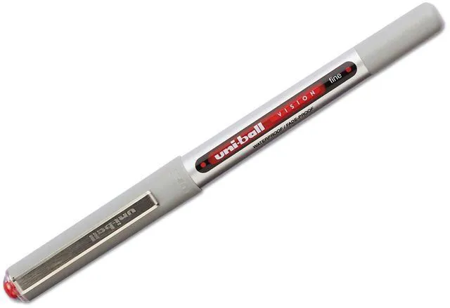 Alt view image 4 of 7 - uniball Vision Rollerball Pens with 0.7mm Fine Point, Red, 12 Count