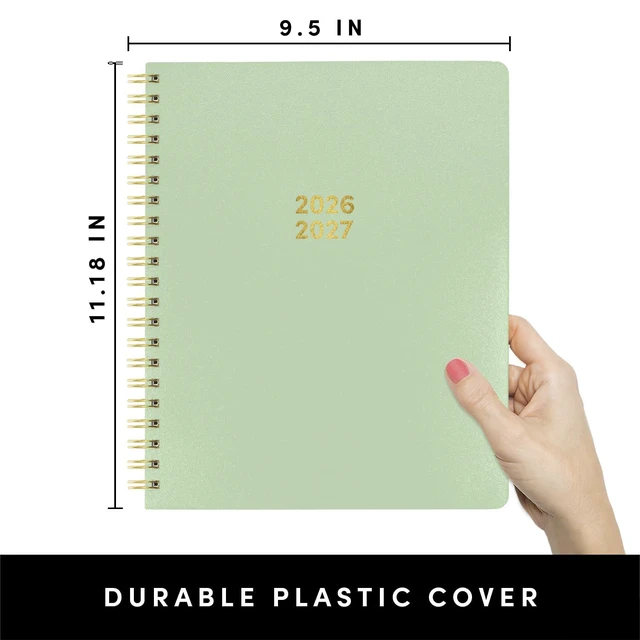 Alt view image 2 of 7 - Academic Planner, Weekly & Monthly Planner & Calendar, 12-Months, July 2026 - June 2027, (9.5" x 11"), School & Student Planning Agenda with Tabs, Bonus Pages & Inner Pocket, Sage Green