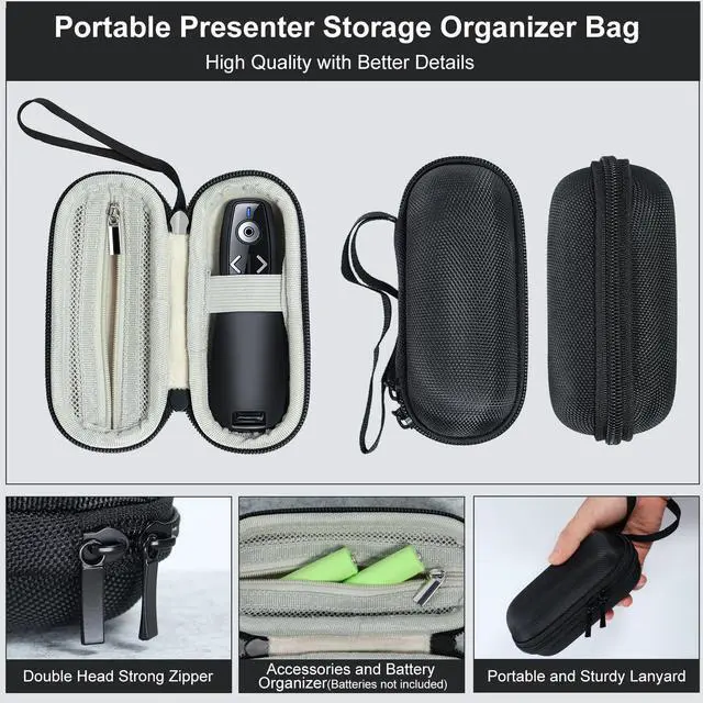 Alt view image 4 of 7 - Wireless Presenter with Carry Case, Presentation Clicker with Protective Storage Bag, Presentation Remote for Powerpoint, Mac, Computer, Laptop