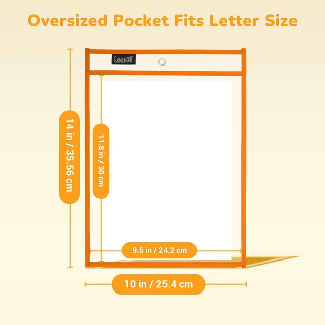 Alt view image 6 of 7 - 30 Pack Dry Erase Pockets, 10x14 Reusable Sleeves, 10 Colors 30 reusable PVC pockets hold 8.5 x 11 and 9 x 12 sheets; double sided wipe clean surfaces, pen loops, eyelets, and 5 rings