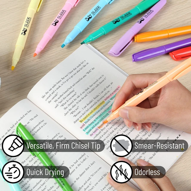 Alt view image 4 of 7 - Bulk Highlighter Set, 144 Pack, Assorted Colors, Chisel Tip Quick-Dry, Smear-Resistant, Odorless Highlighters Bulk for School, Office & Journaling