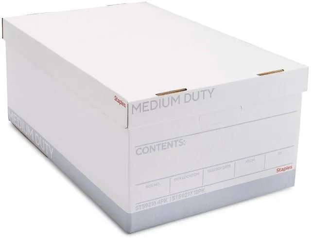 Main image of Medium Duty File Box, Lift Off Lid, Legal, White/Gray, 12/Carton