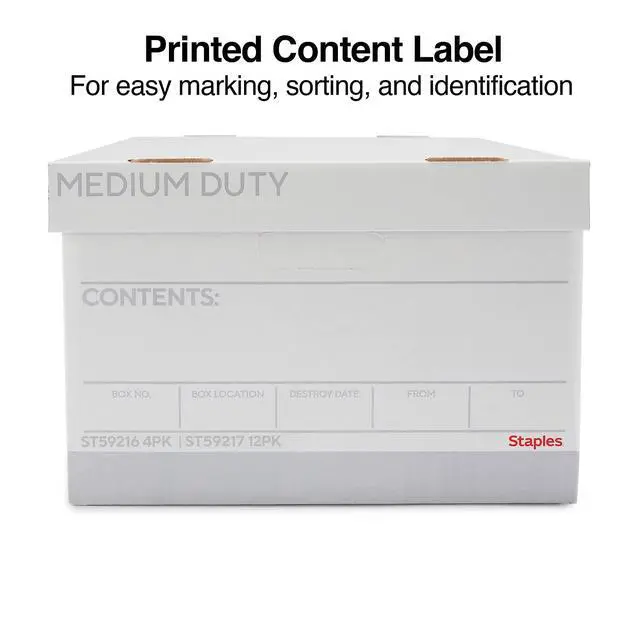 Alt view image 5 of 7 - Medium Duty File Box, Lift Off Lid, Legal, White/Gray, 12/Carton