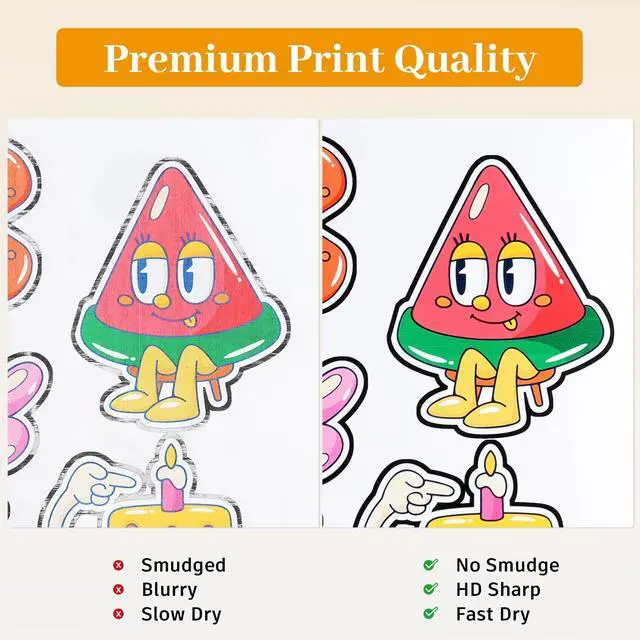 Alt view image 5 of 7 - Premium Matte Printable Vinyl Sticker Paper, 120 Sheets White Bulk Waterproof, for Inkjet & Laser Printers, 8.5x11", Compatible with Cricut, Fast Dry Vivid Prints for Small Business, Etsy
