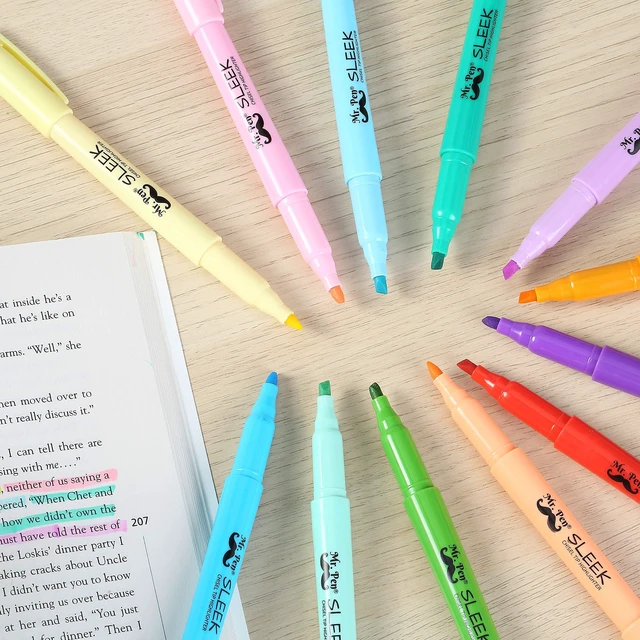 Alt view image 7 of 7 - Bulk Highlighter Set, 144 Pack, Assorted Colors, Chisel Tip Quick-Dry, Smear-Resistant, Odorless Highlighters Bulk for School, Office & Journaling