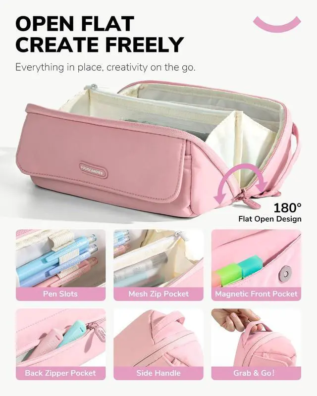 Alt view image 4 of 7 - 36PCS Mechanical Pencil Set with 624 Lead Refills (Light Pink) 0.5mm, 0.7mm, 0.9mm & 2.0mm Mechanical Pencils, Aesthetic School Supplies for Writing, Drawing, Drafting and Note-Taking