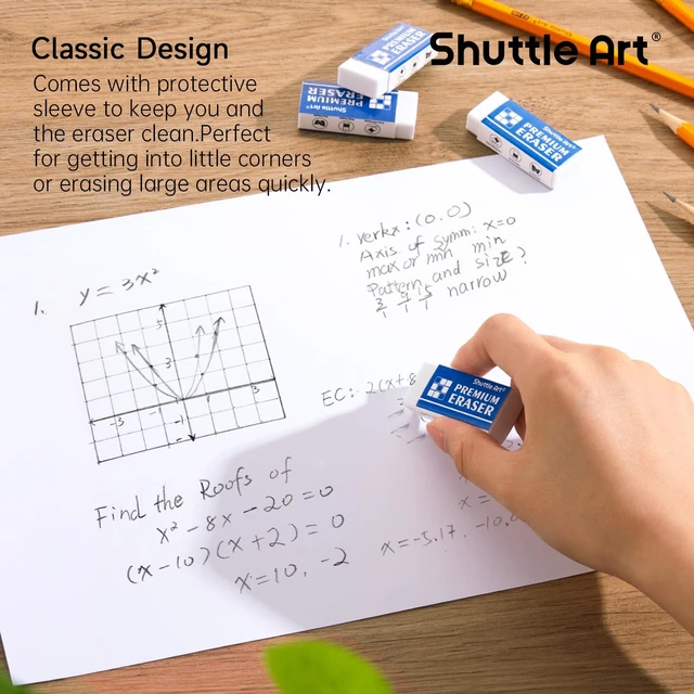 Alt view image 5 of 7 - Erasers, 288 Pack Premium Erasers Bulk, White Eraser Classroom Set for Kids Teachers as School and Office Supplies