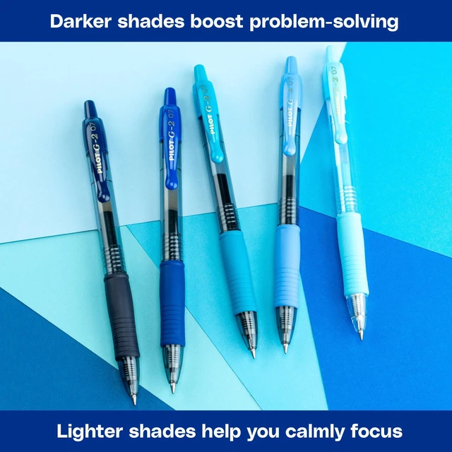 Alt view image 5 of 7 - G2 Gel Roller Pens, G2 Boost Blue Pens Pack, 8 Pack Pouch, Assorted