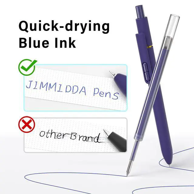 Alt view image 5 of 7 - 16 Pack Blue Gel Pens with Fidget, 0.7mm Quick-Drying Blue Ink Fine Point Smooth Writing - Stress Relief Retractable, Soft Grip Cute Pen for Journaling, School Office, Gift Vintage Morandi