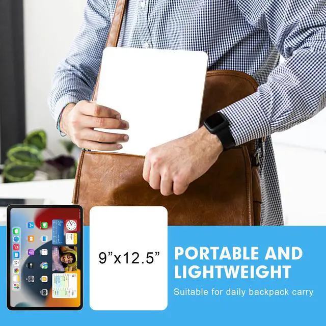 Alt view image 6 of 7 - 26 Pack Double Sided Dry Erase Boards with 26 Erasers, 12.5 x 9 Inch Double-Sided Reusable Small White Board, Smooth Writing & Wipe-Clean Design, Portable Study Whiteboard
