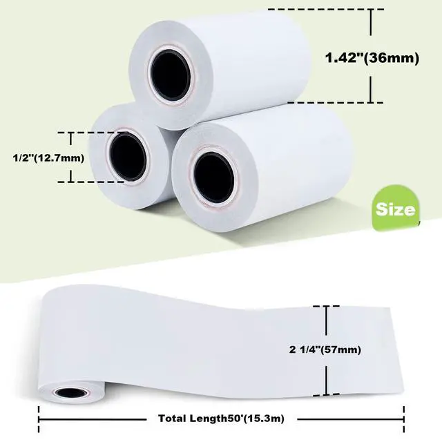 Alt view image 2 of 5 - 2-1/4" x 50' Thermal Paper Rolls - 150 Rolls Premium POS Receipt Paper for Credit Card Terminals & Systems | High-Definition, Cost-Saving Bulk Pack!