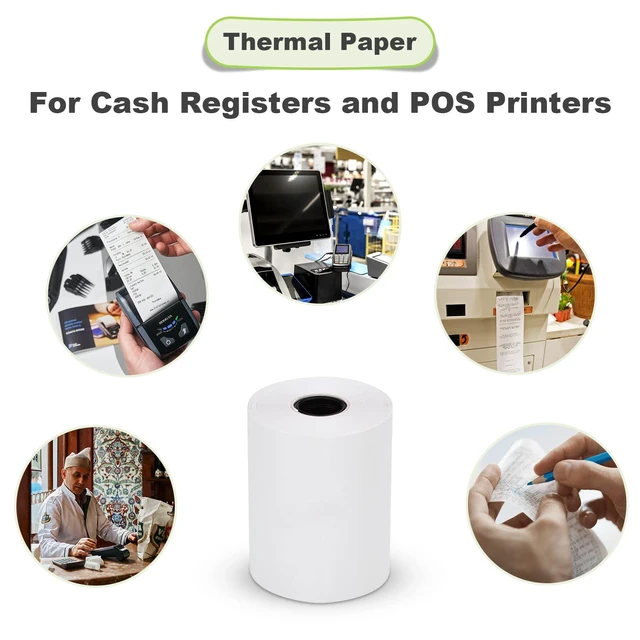 Alt view image 5 of 5 - 2-1/4" x 50' Thermal Paper Rolls - 150 Rolls Premium POS Receipt Paper for Credit Card Terminals & Systems | High-Definition, Cost-Saving Bulk Pack!