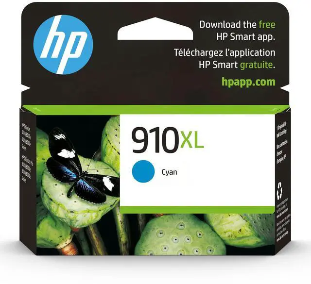 Main image of 910XL Cyan High-Yield Ink Cartridge | Works with OfficeJet 8010, 8020, Pro 8020, 8030 | Eligible for Instant Ink | 3YL62AN
