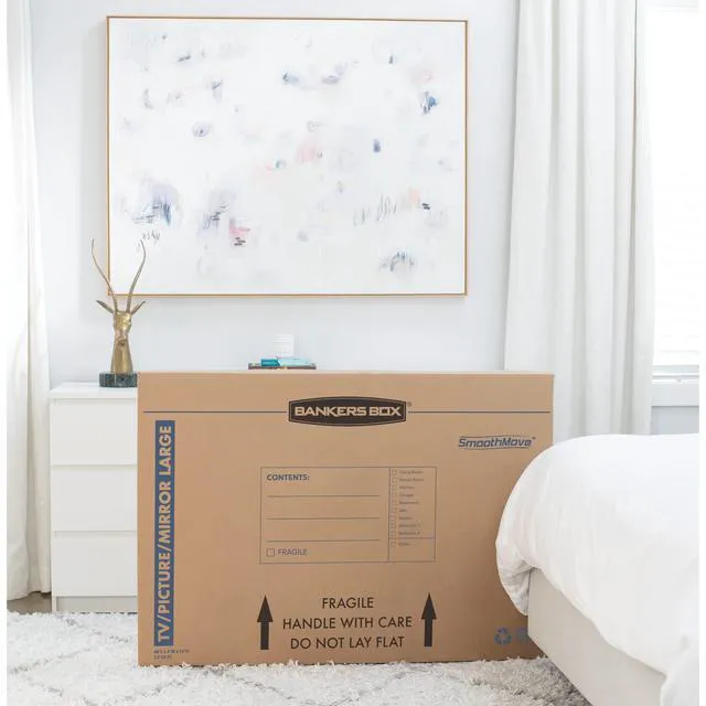 Alt view image 6 of 7 - 4-Pack Large TV/Picture/Mirror Moving Boxes Protect TVs, mirrors, and framed art with rigid moving boxes sized for flat, fragile items