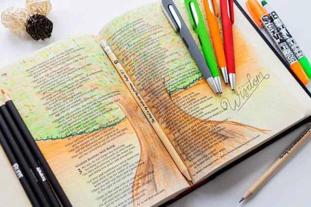 Alt view image 7 of 7 - Bible Journaling Kit With Gel Highlighters And Pens No Bleed, Scripture Markers and Pencils Supplies, Stencils Planner Set For Coloring Journal Art Illustrated By Faith Christian Gifts 24pcs