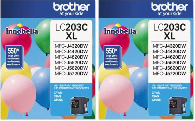 Main image of Printer LC203C High Yield Ink Cartridge, Cyan (Pack of 2)