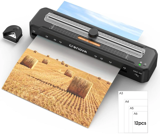 Main image of Laminator Machine with 12 Laminating Sheets, A3 Laminating Machine Hot & Cold with Trimmer Corner Rounder, Fast Warm Technology, 13-Inch Laminator for Home Office School Business