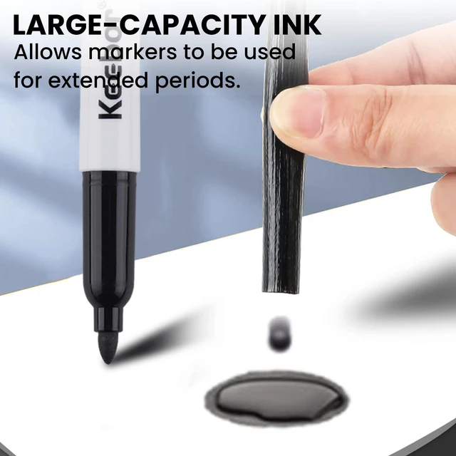 Alt view image 2 of 6 - Fine Tip Dry Erase Markers - Bold Black, Long-Lasting ink, Low-Odor - 72 Pack Whiteboard Markers Bulk for Home, Office, Back to School Supplies