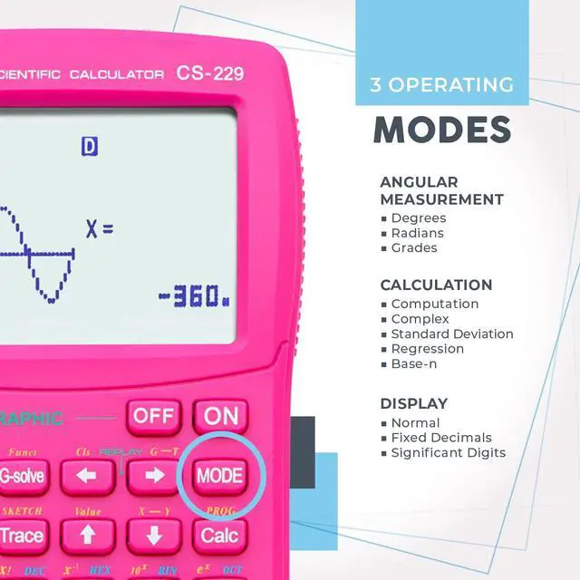 Alt view image 3 of 7 - Scientific Calculators with Graphic Functions, Graphing Calculators with Multiple Modes, Scientific Calculators for Students, High School or College Courses, Calculadora Cientifica, CS-229