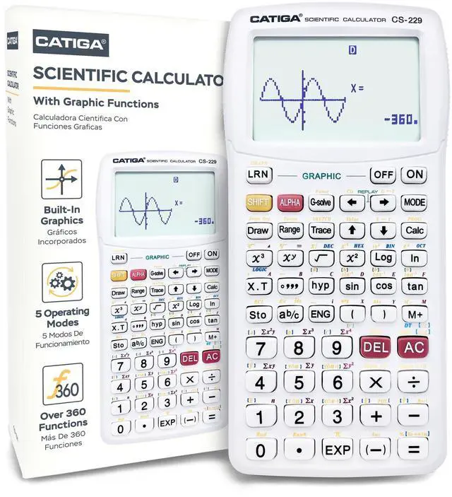 Main image of Scientific Calculators with Graphic Functions, Graphing Calculators with Multiple Modes, Scientific Calculators for Students, High School or College Courses, Calculadora Cientifica, CS-229