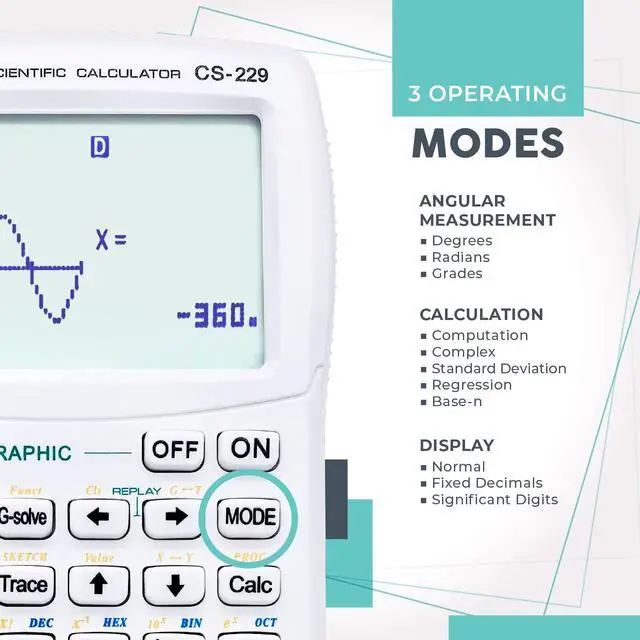 Alt view image 3 of 7 - Scientific Calculators with Graphic Functions, Graphing Calculators with Multiple Modes, Scientific Calculators for Students, High School or College Courses, Calculadora Cientifica, CS-229