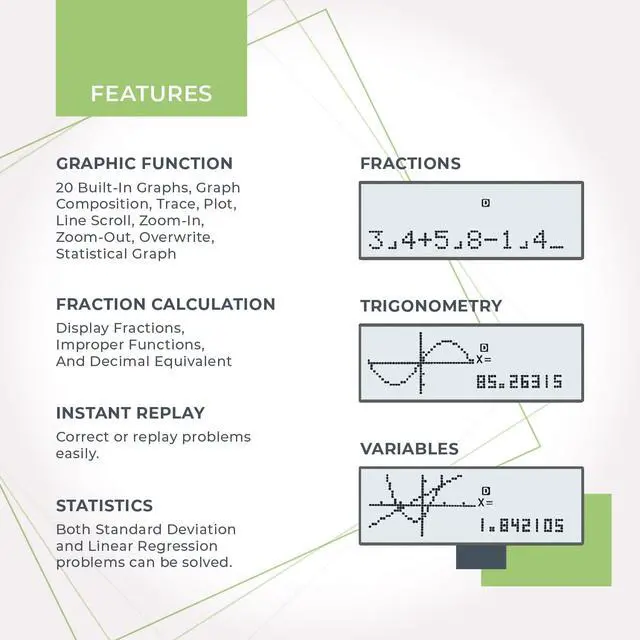 Alt view image 2 of 7 - Scientific Calculators with Graphic Functions, Graphing Calculators with Multiple Modes, Scientific Calculators for Students, High School or College Courses, Calculadora Cientifica, CS-229