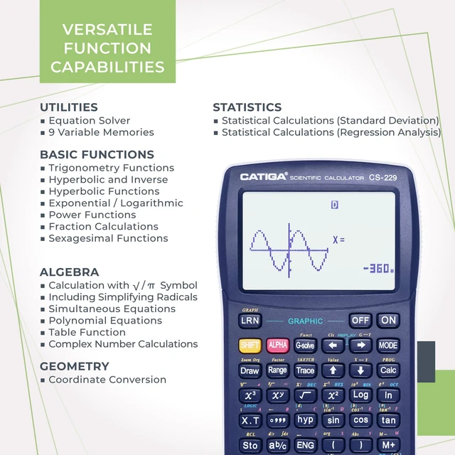 Alt view image 4 of 7 - Scientific Calculators with Graphic Functions, Graphing Calculators with Multiple Modes, Scientific Calculators for Students, High School or College Courses, Calculadora Cientifica, CS-229