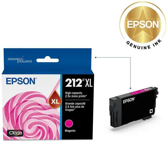 Alt view image 2 of 6 - 212 Claria Ink High Capacity Magenta Cartridge (T212XL320-S) Works with Workforce WF-2830, 2850 and Expression XP-4100, 4105